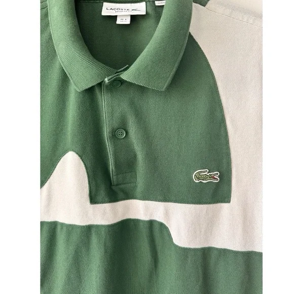 Lacoste Heritage Pique Polo Shirt Spring 2022 World Cup Morocco Size M - Picture 3 of 4